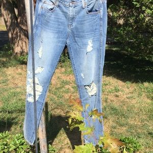 J Crew distressed jeans vintage straight Size 28